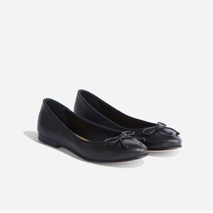 NEW bea go to leather ballet flat black Nisolo